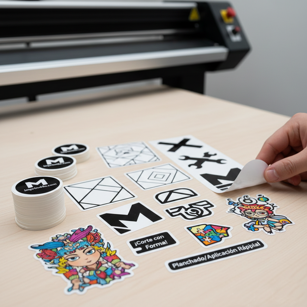 Pegatinas Personalizadas de Alta Calidad - Elige Forma (Redonda, Cuadrada o Troquelada)s