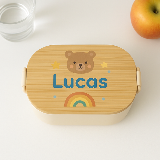 Fiambrera Personalizada Ecológica con Tapa de Bambú