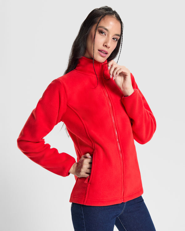 Chaqueta polar de mujer personalizada con logo