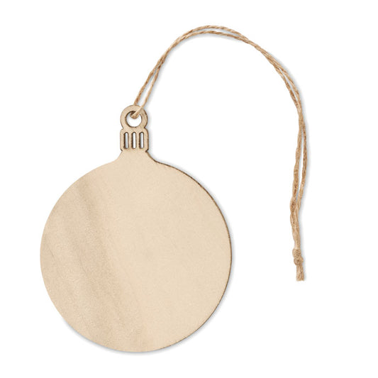 Colgante redondo de madera para el árbol de Navidad personalizado