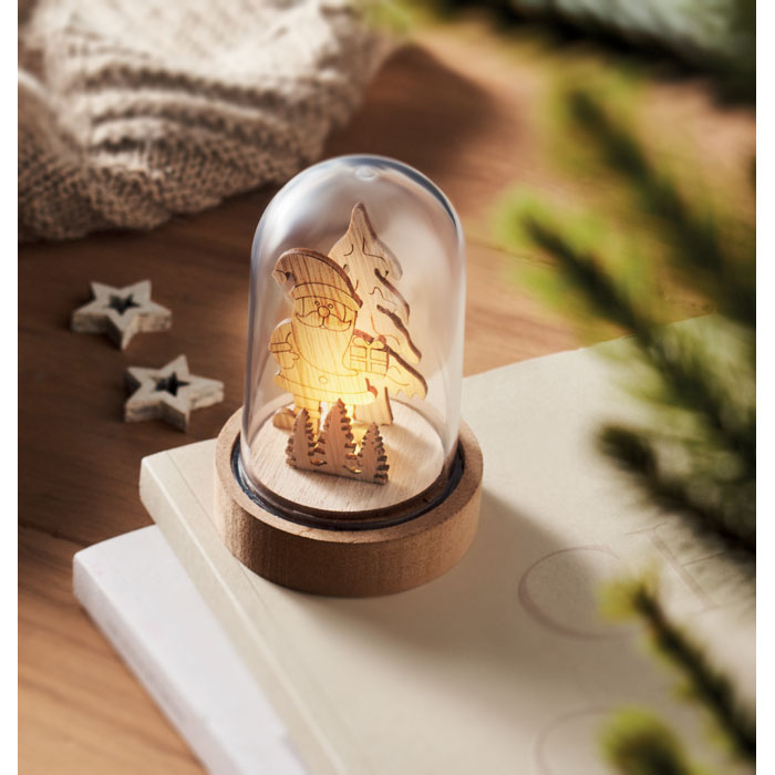 Adorno de Navidad LED de madera, foto de ambiente
