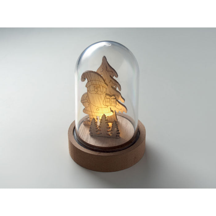 Adorno de Navidad LED de madera, detalle