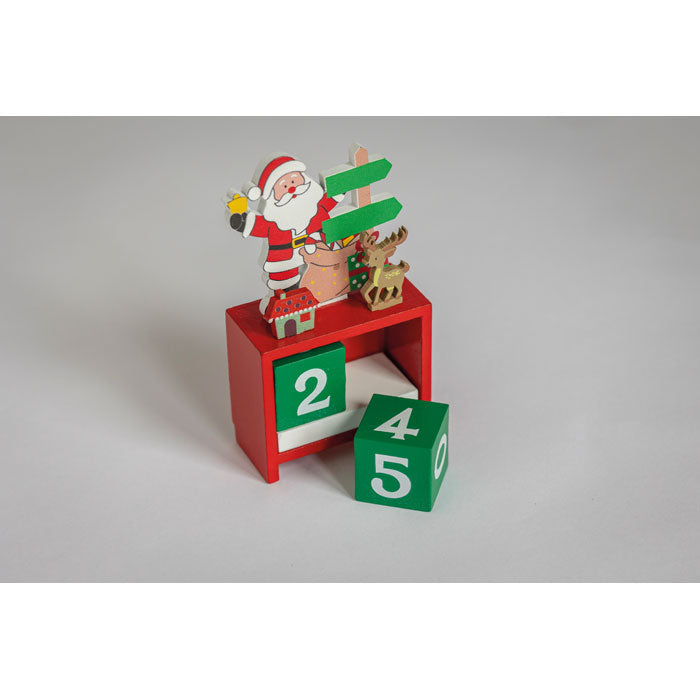 Calendario de Navidad de madera, foto de ambiente