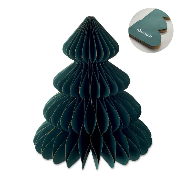 Árbol de Navidad de papel personalizado en color verde
