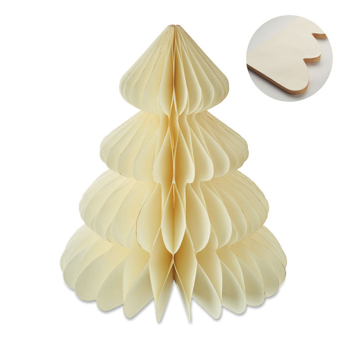 Árbol de Navidad de papel personalizado en color beige