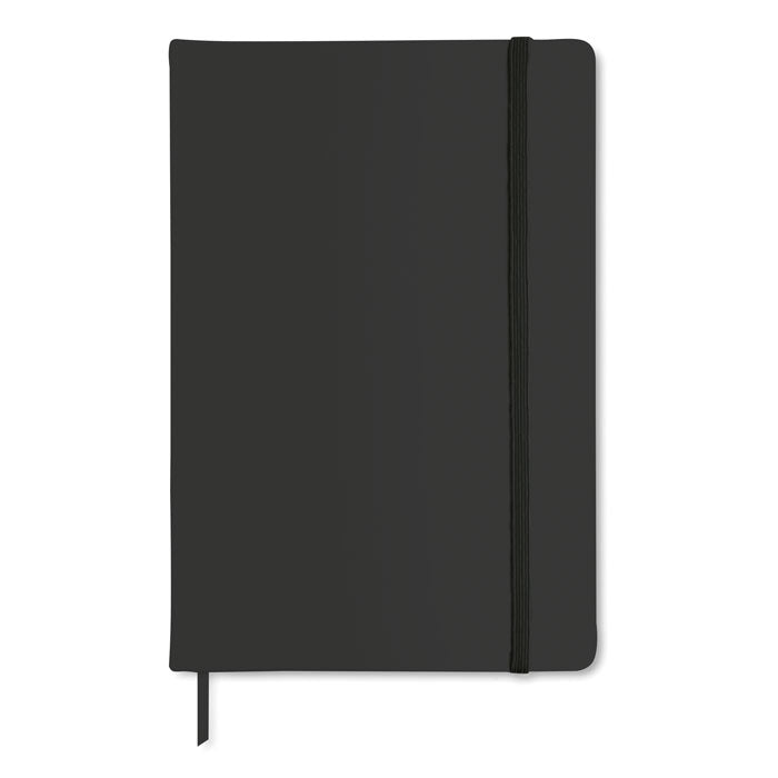 Libreta A6 Rayada de Tapa Dura Personalizada en color negro