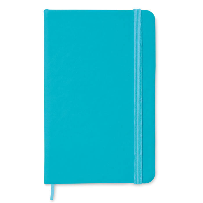 Libreta A6 Rayada de Tapa Dura Personalizada en color turquesa