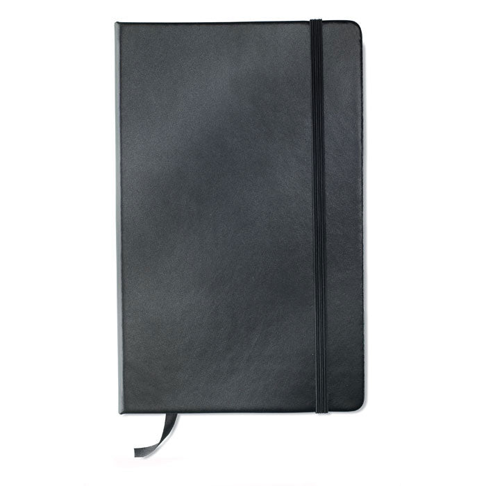 Libreta A5 Rayada de Tapa Dura Personalizada en color negro
