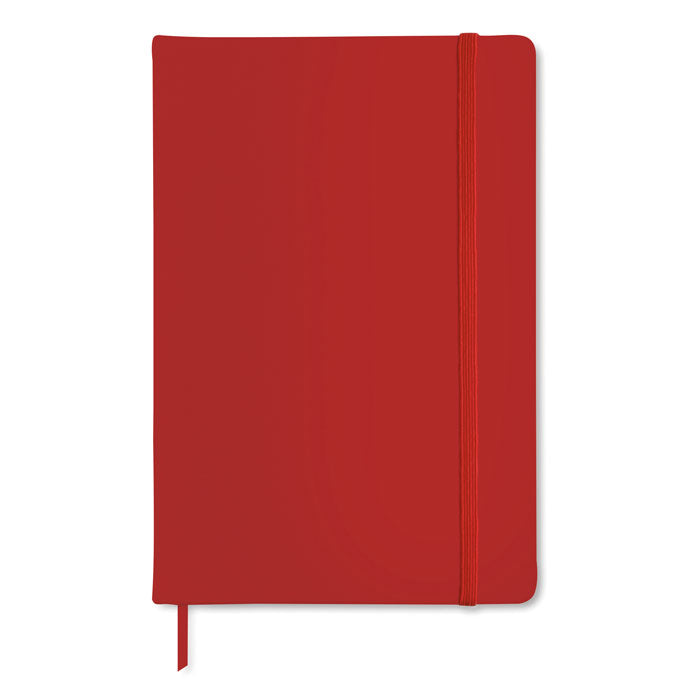 Libreta A5 Rayada de Tapa Dura Personalizada en color rojo