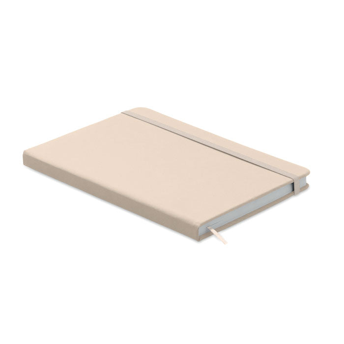Libreta A5 Rayada de Tapa Dura Personalizada en color blanco hueso