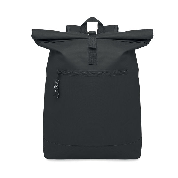 Mochila Roll Top para Portátil 15 Personalizada en color negro