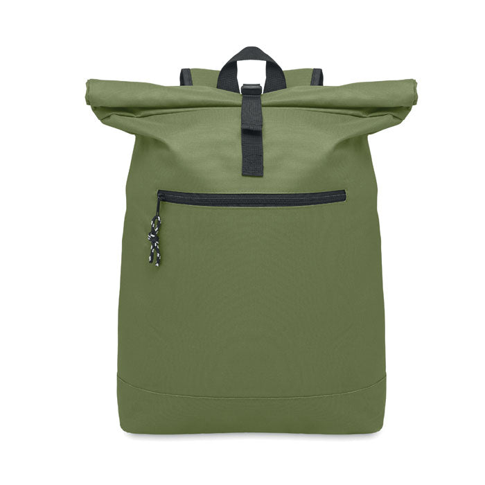 Mochila Roll Top para Portátil 15 Personalizada en color verde militar