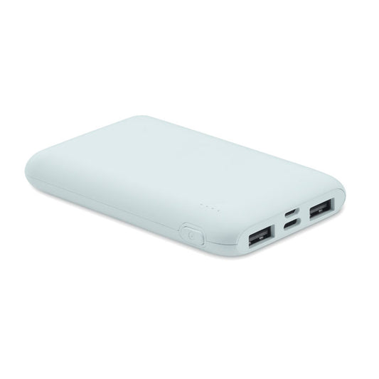 Powerbank 5000 mAh de ABS reciclado personalizado en color azul bebé