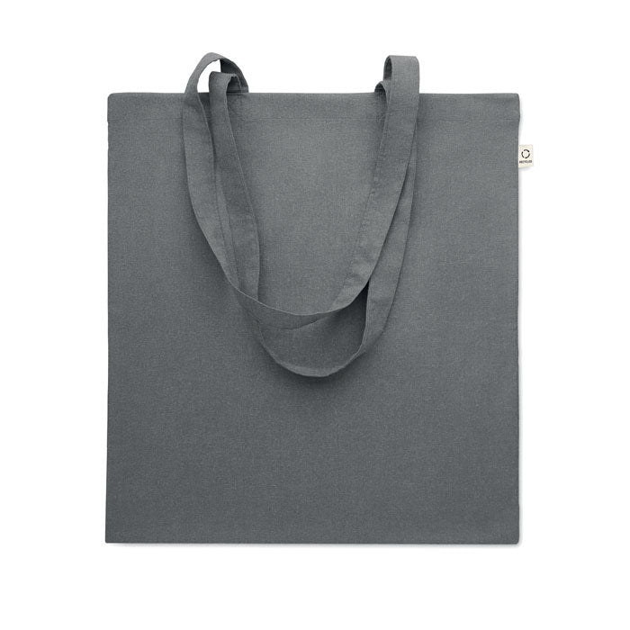 Bolsa de algodón reciclado de colores personalizada en color gris piedra