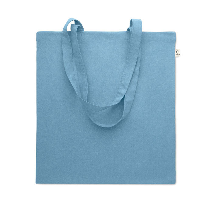Bolsa de algodón reciclado de colores personalizada en color petróleo