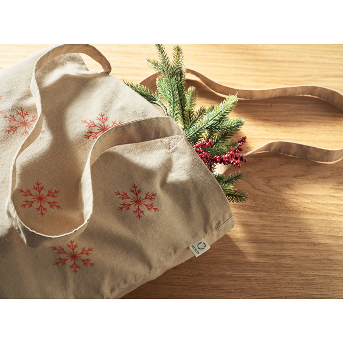 Bolsa de algodón reciclado de colores personalizada con logo