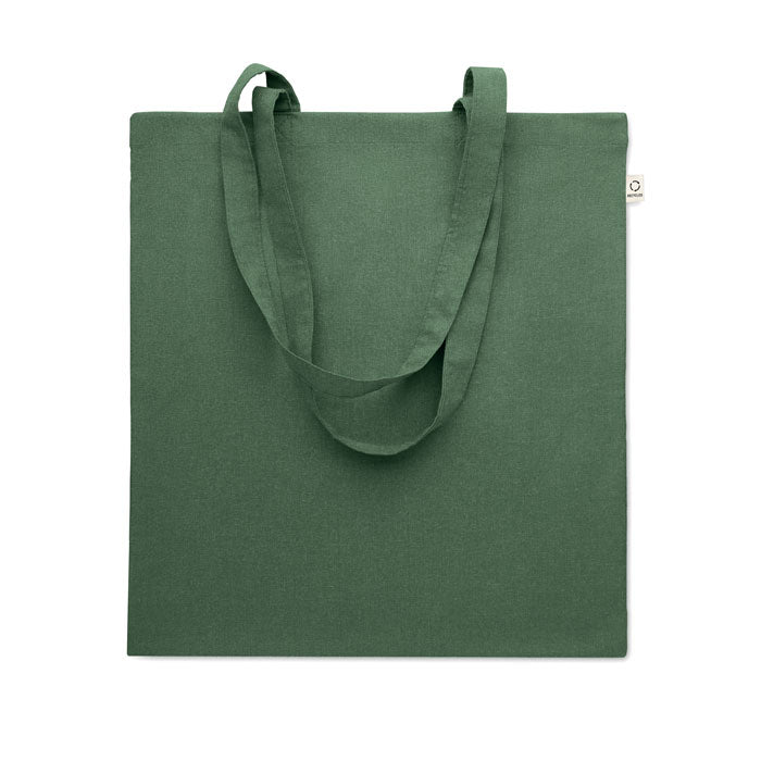 Bolsa de algodón reciclado de colores personalizada en color verde oscuro