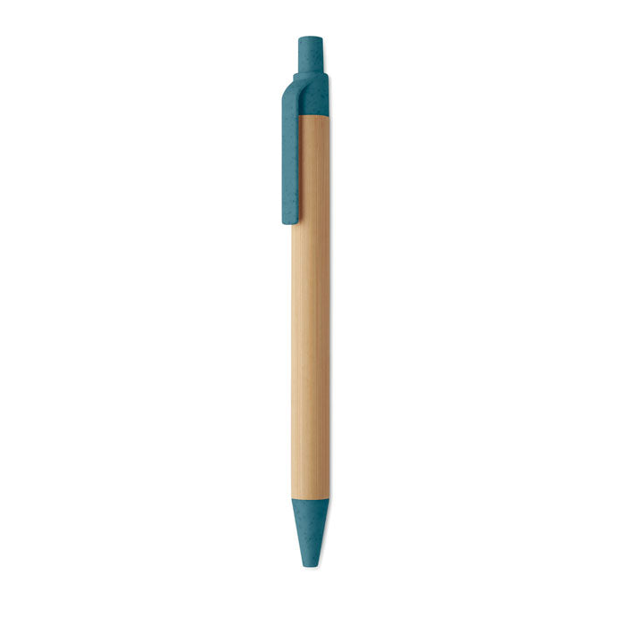 Bolígrafo de Bambú Personalizado en color azul