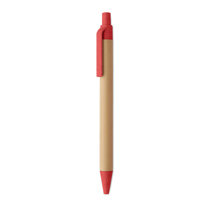 Bolígrafo de Bambú Personalizado en color rojo