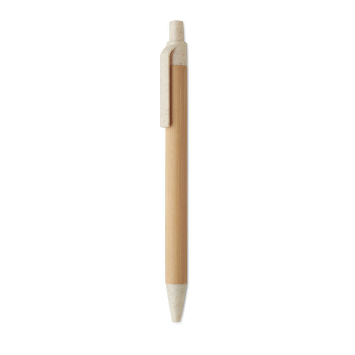 Bolígrafo de Bambú Personalizado en color beige