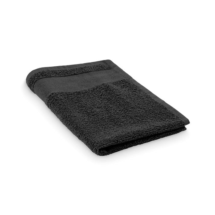 Toalla de rizo 30 × 50 cm personalizada en color negro