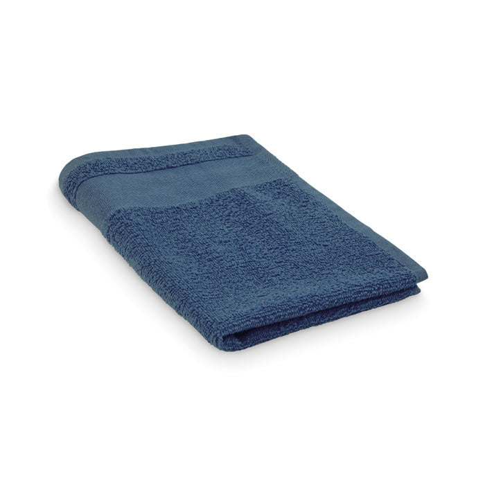 Toalla de rizo 30 × 50 cm personalizada en color azul