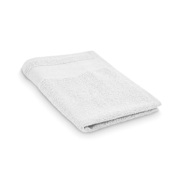 Toalla de rizo 30 × 50 cm personalizada en color blanco