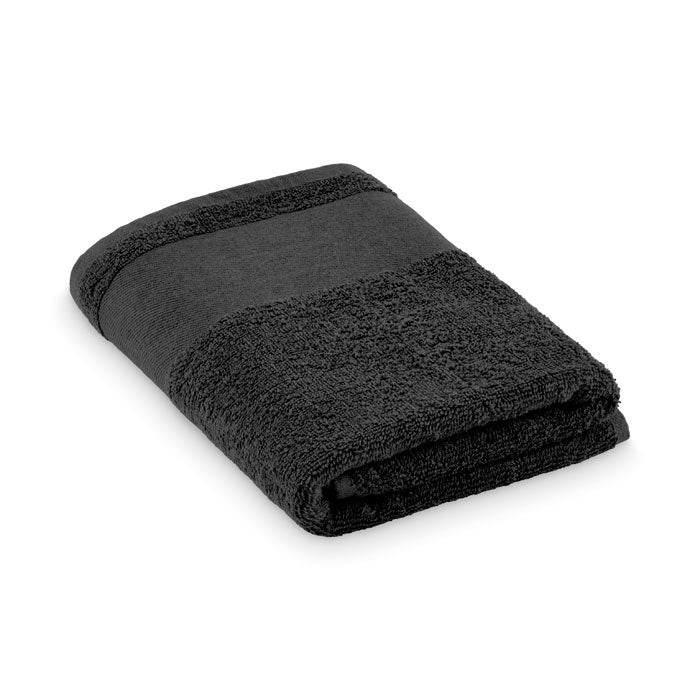 Toalla de rizo 50 × 100 cm personalizada en color negro