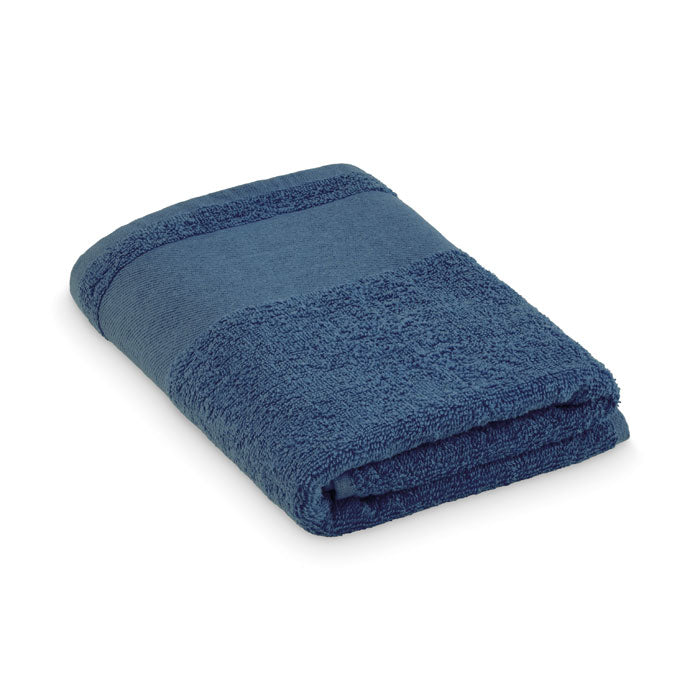 Toalla de rizo 50 × 100 cm personalizada en color azul
