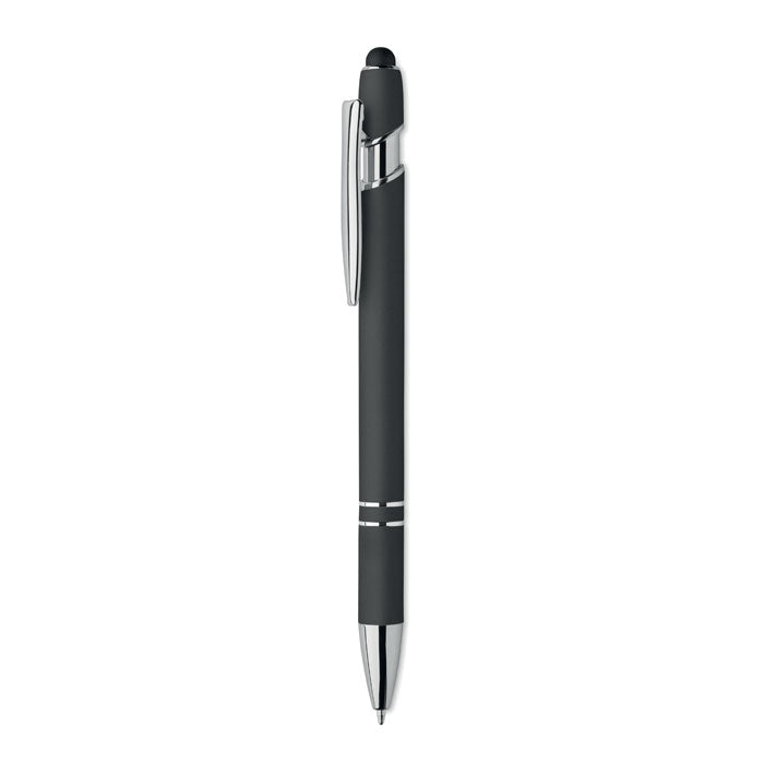 Bolígrafo de Aluminio Gomoso Personalizado en color negro