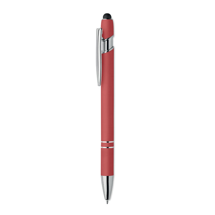 Bolígrafo de Aluminio Gomoso Personalizado en color rojo