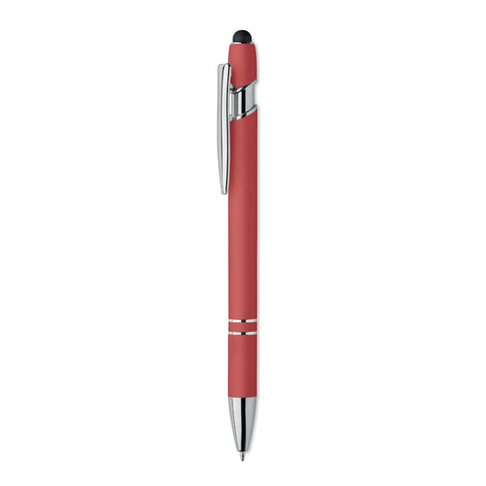 Bolígrafo de Aluminio Gomoso Personalizado en color rojo
