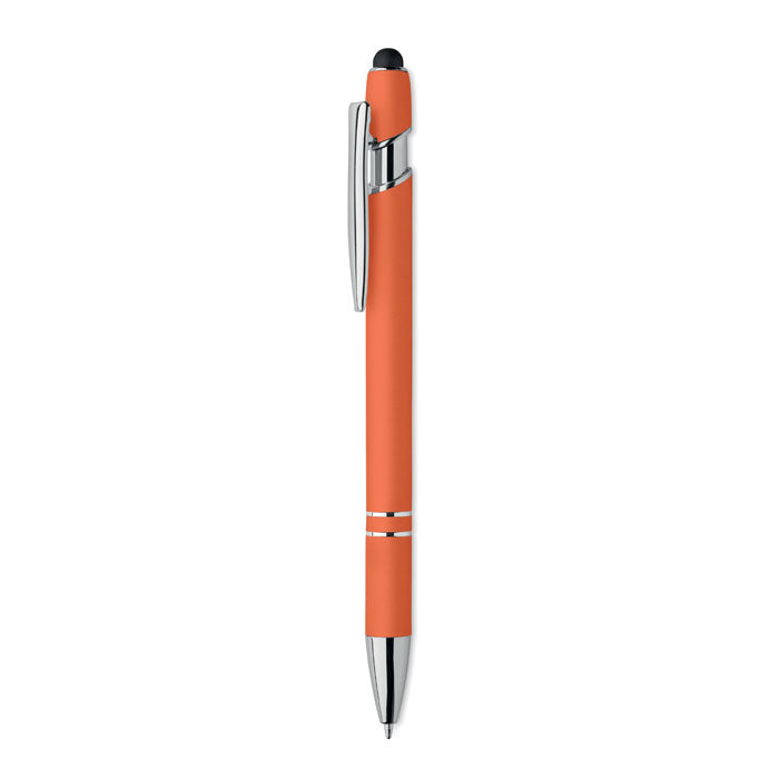 Bolígrafo de Aluminio Gomoso Personalizado en color naranja