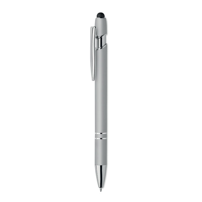 Bolígrafo de Aluminio Gomoso Personalizado en color plata