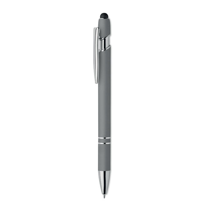 Bolígrafo de Aluminio Gomoso Personalizado en color gris piedra