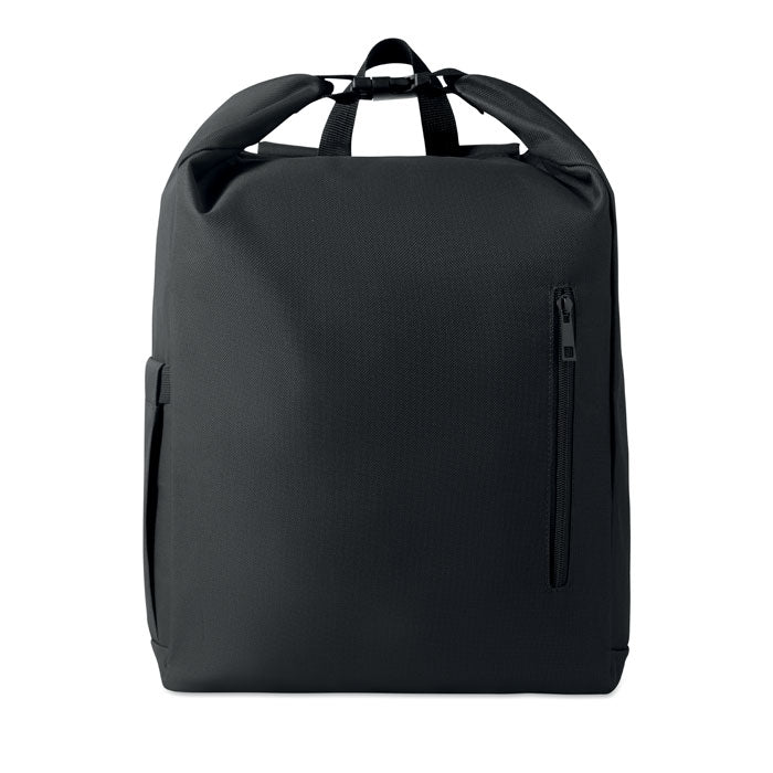 Mochila roll top RPET, vista de lado