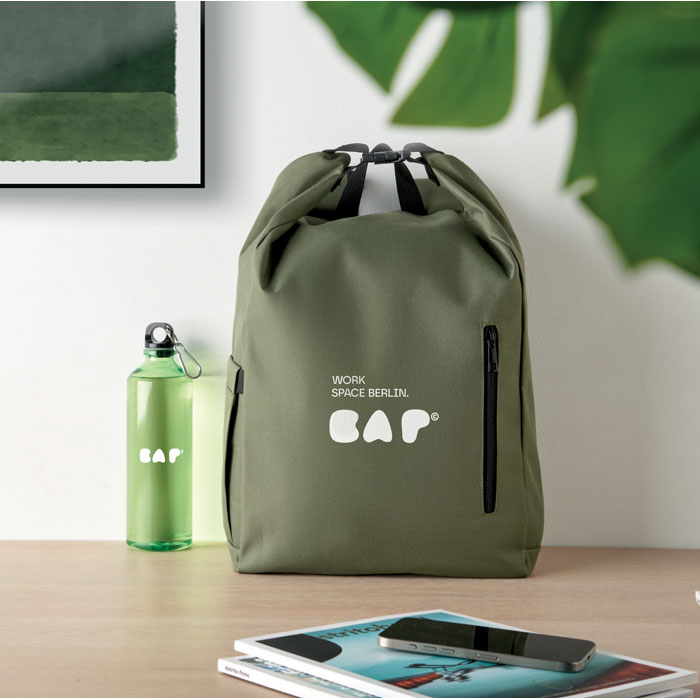Mochila roll top RPET personalizada
