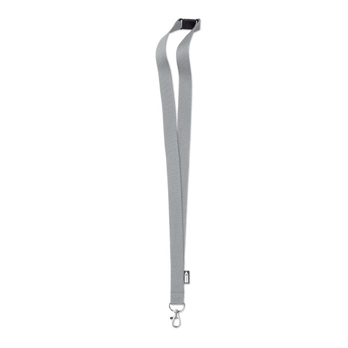 Lanyard de RPET reciclado personalizado en color gris