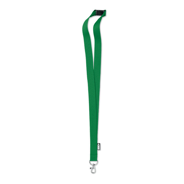Lanyard de RPET reciclado personalizado en color verde