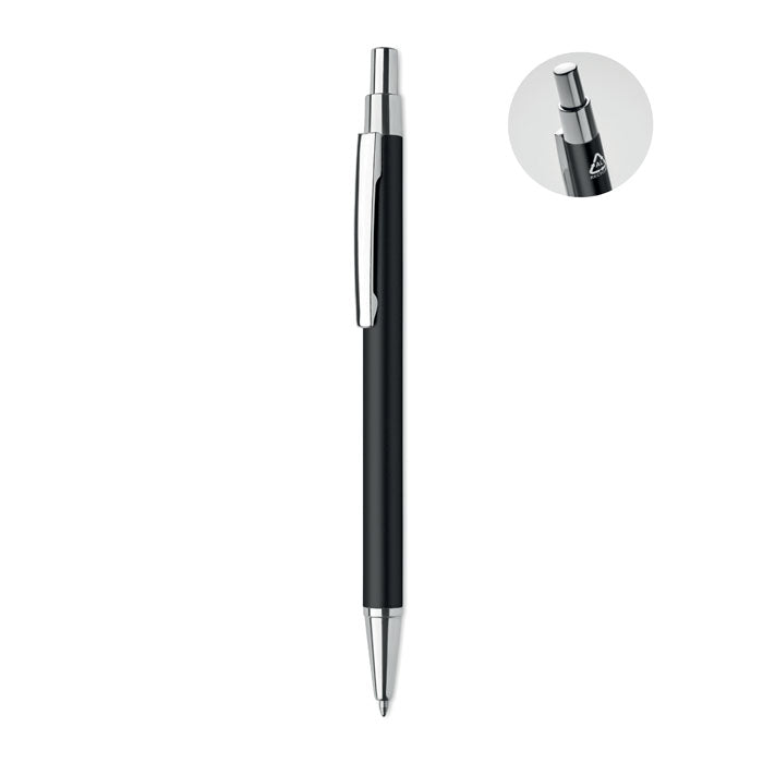 Bolígrafo de Aluminio Reciclado Personalizado en color negro
