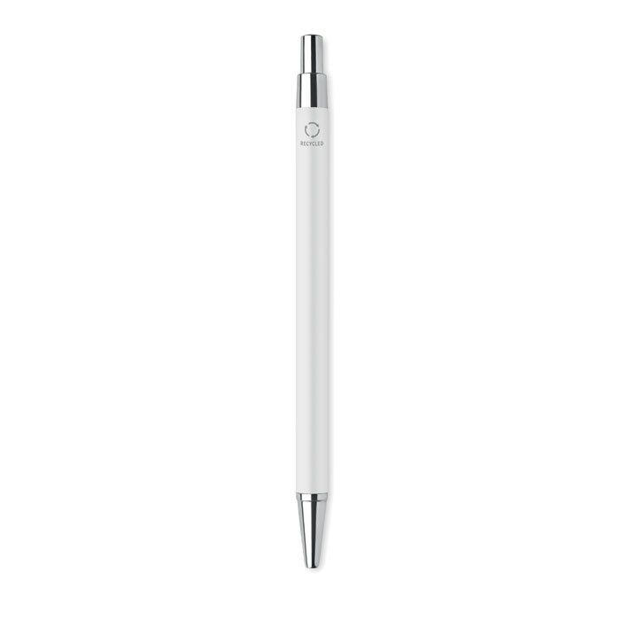 Bolígrafo de Aluminio Reciclado Personalizado en color blanco
