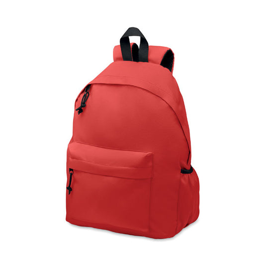 Mochila de Poliéster RPET con Bolsillo Personalizada en color rojo