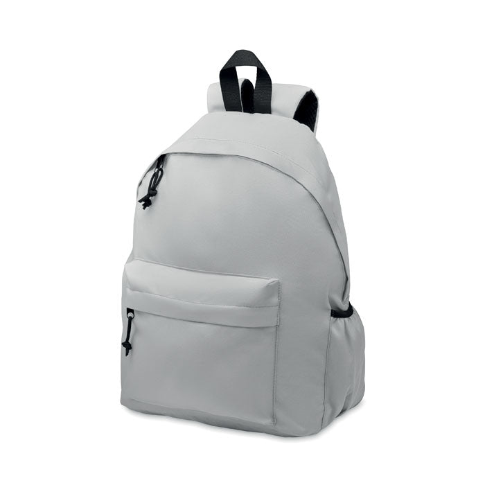 Mochila de Poliéster RPET con Bolsillo Personalizada en color gris