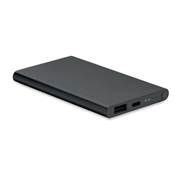 Powerbank USB-C 4000 mAh personalizado en color negro