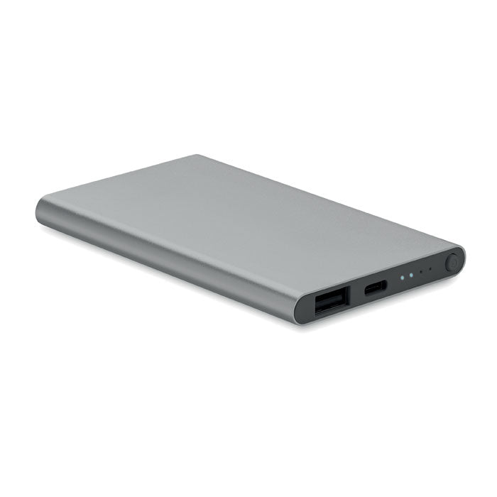 Powerbank USB-C 4000 mAh personalizado en color titanio