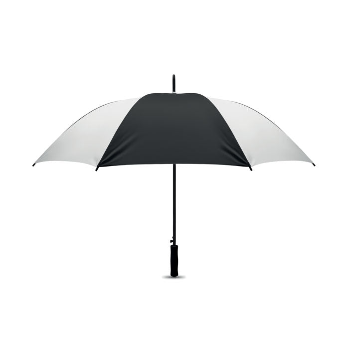 Paraguas de 27 pulgadas personalizado en blanco y negro