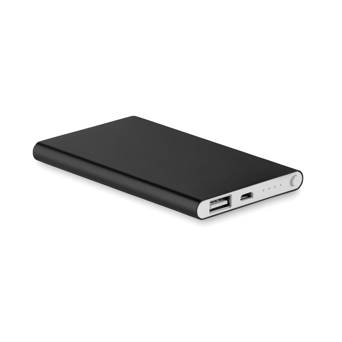 Powerbank 4000 mAh de aluminio personalizado en color negro