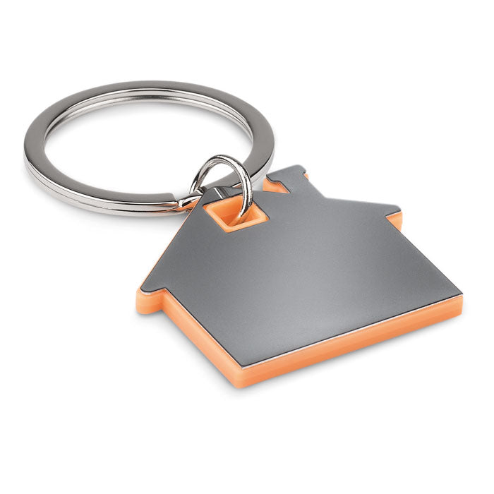 Llavero con Forma de Casa Personalizado en color naranja