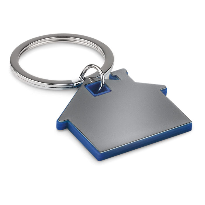 Llavero con Forma de Casa Personalizado en color azul royal