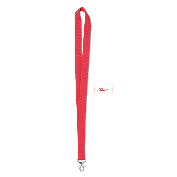 Lanyard personalizado 20 mm en color rojo